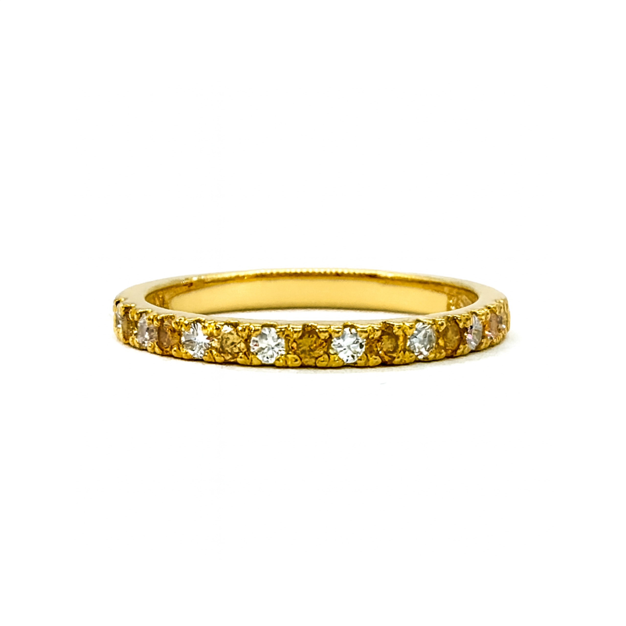 Yellow & White Diamond Band