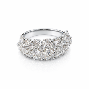 White Gold Diamond Cluster Ring
