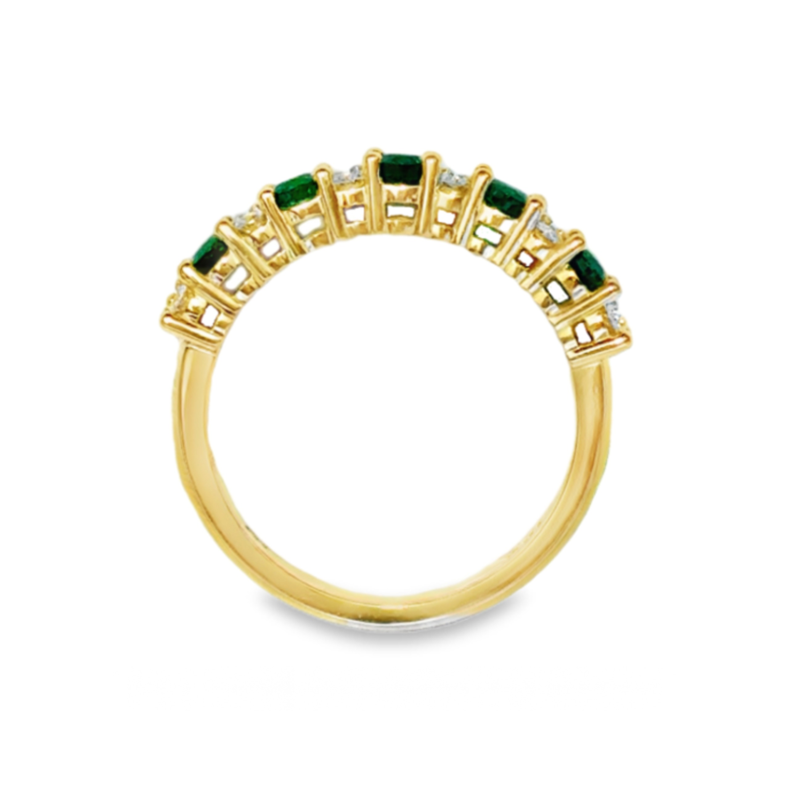 Emerald & Diamond Eternity Ring - Image 2