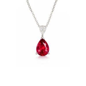 Ruby & Diamond Pendant Necklace