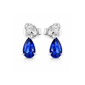 Sapphire & Diamond Drop Earrings