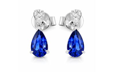 Sapphire & Diamond Drop Earrings