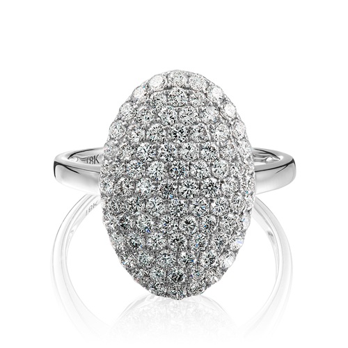 Oval Diamond Micro Pave Ring Oval Diamond Micro Pave Ring