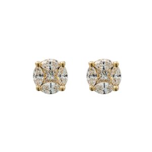 Diamond Cluster Earrings