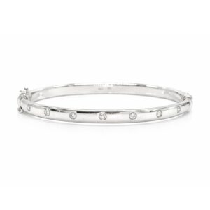 Hammer Set Diamond Bangle