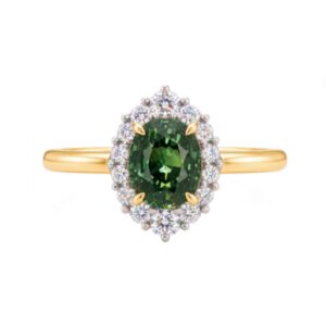 Colour Change Parti Sapphire Cluster Ring