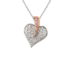 Pink Diamond Heart Pendant