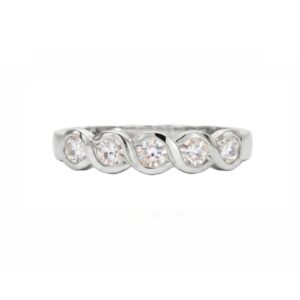 Swirl Diamond Eternity Band