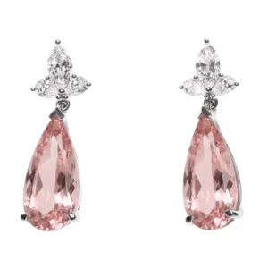 Morganite and Diamond Earrings