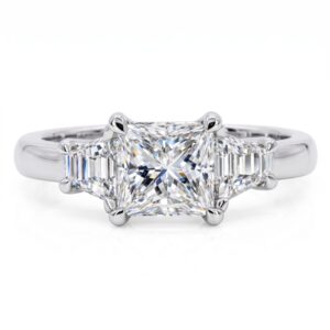 Princess Cut Three Stone Ring